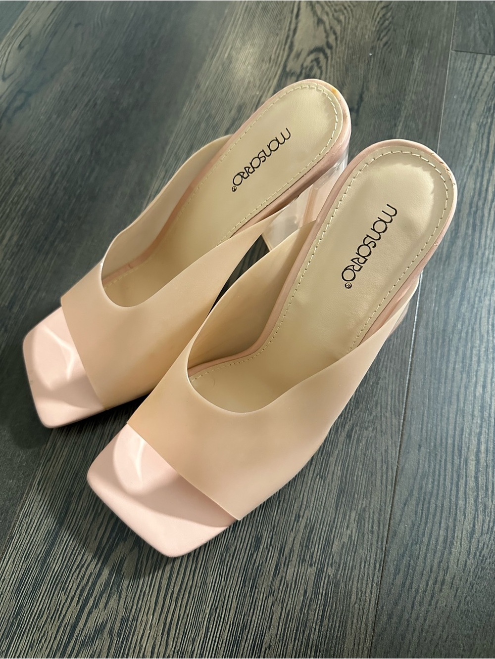 Brand New Mossimo Supply Co. Blush Pink Slide Mule Heels